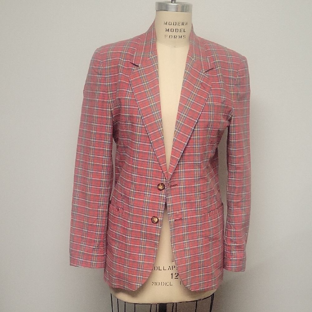 GAP Red Plaid Jacket, Size XS